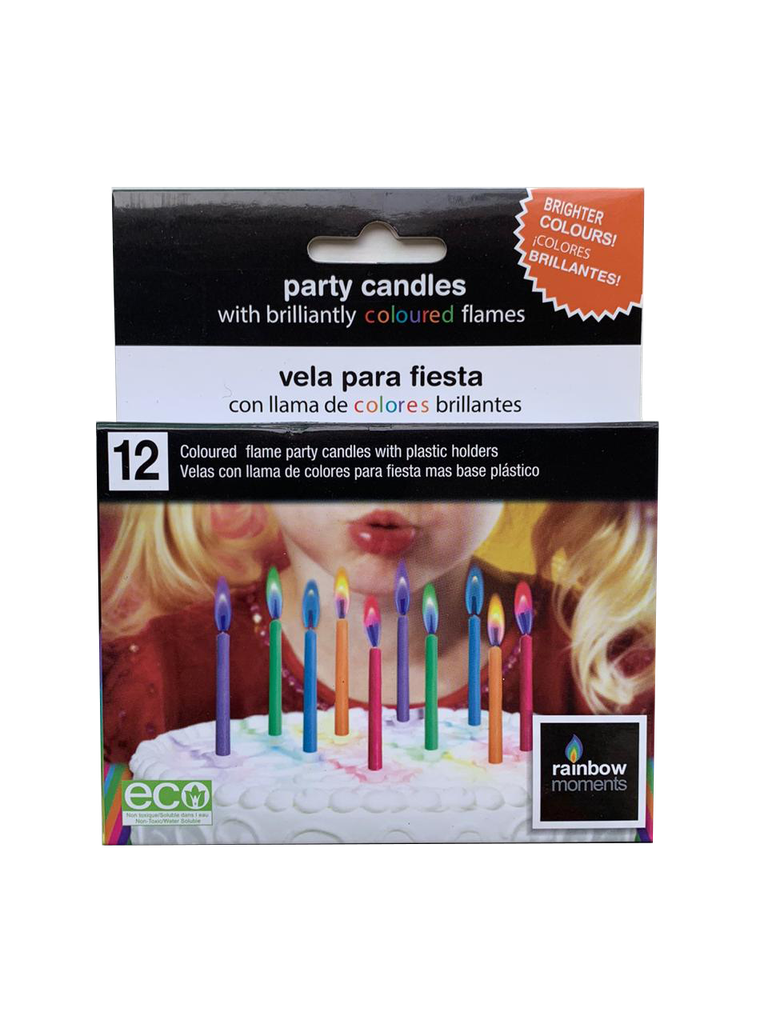 Vela con llama de colores